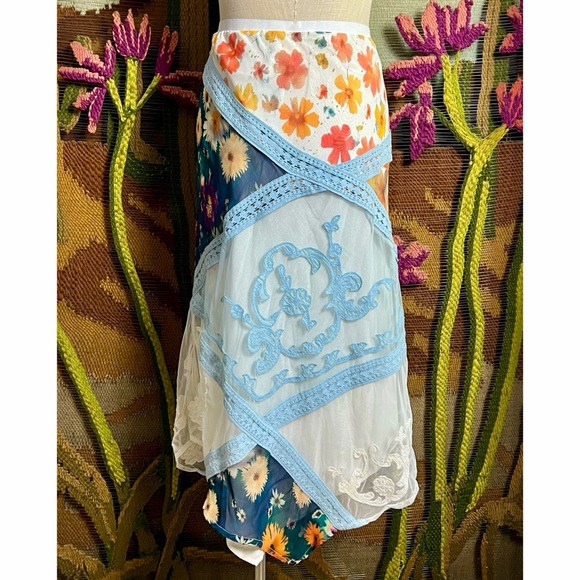 Anthropologie Printed Mermaid Maxi Skirt LP - Picture 11 of 16